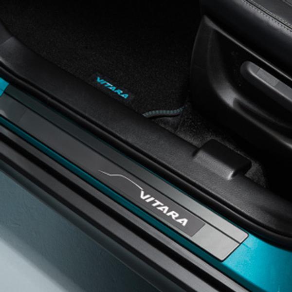Suzuki Door Sill Trim Set Black With Textured Surface - Vitara