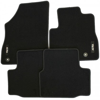 Vauxhall Astra K Carpet Footwell Mats Tailored Fitted Black Set of 4