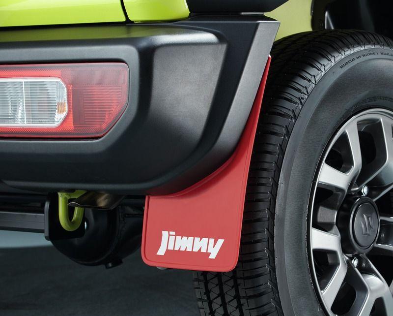 Suzuki Mudflap Set Rear, Flexible - Red - Jimny