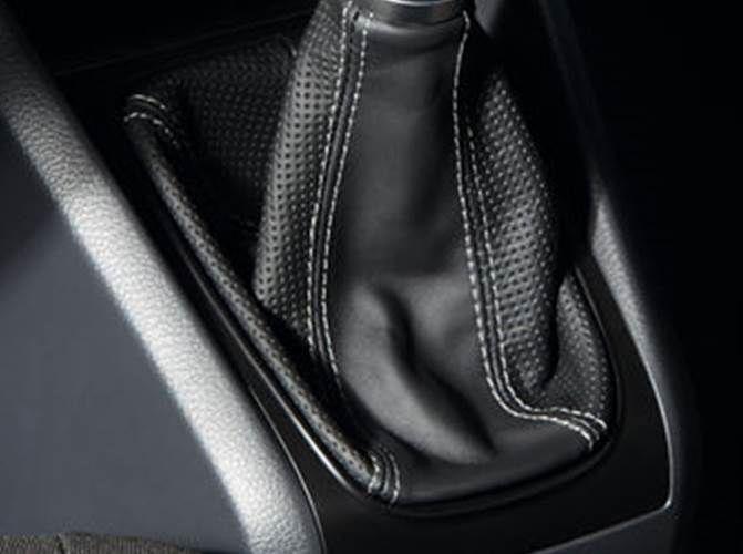 Suzuki Leather Gear Boot - Black Leather / Silver Stitching - Celerio