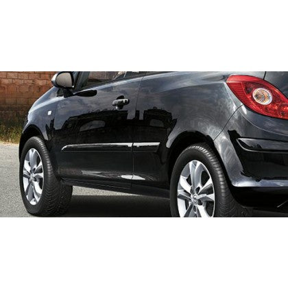 Vauxhall Corsa D 3-dr Body Side Damage Protection Moulding Kit - Black