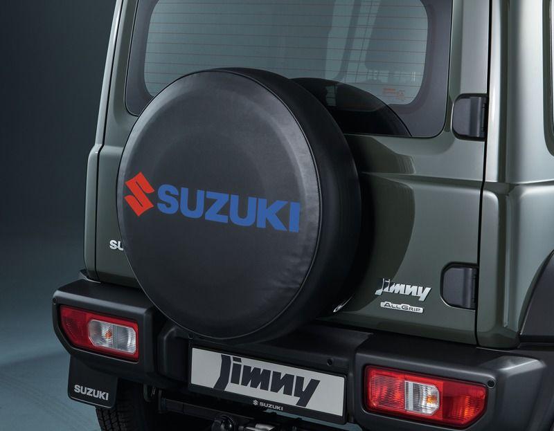 Suzuki Spare Wheel Soft Cover - Black With Coloured Logo - Jimny