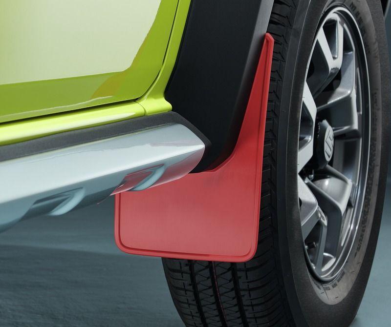Suzuki Mudflap Set Front, Flexible, Red - Jimny